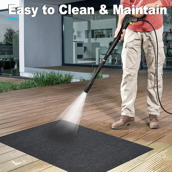 4.9 x 9.2 ft Garage Floor Mat for Under Car & Golf Cart, Oil Spill Mat to