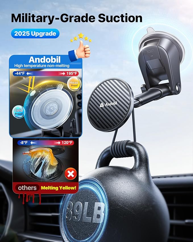 【True Military-Grade】andobil 3 in1 Magnetic Phone Holder