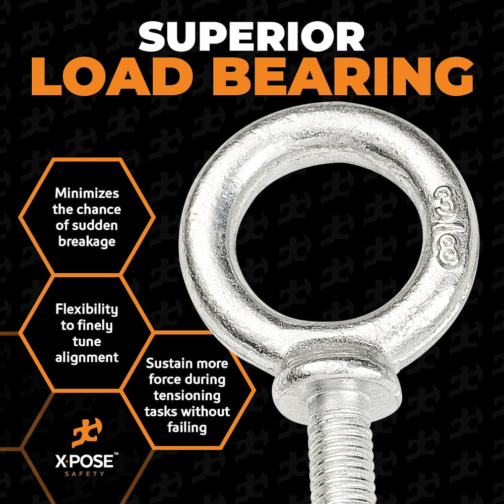 Xpose Safety Shoulder Eye Bolt 3/8"-16 x 1-14" - Industrial Strengt...