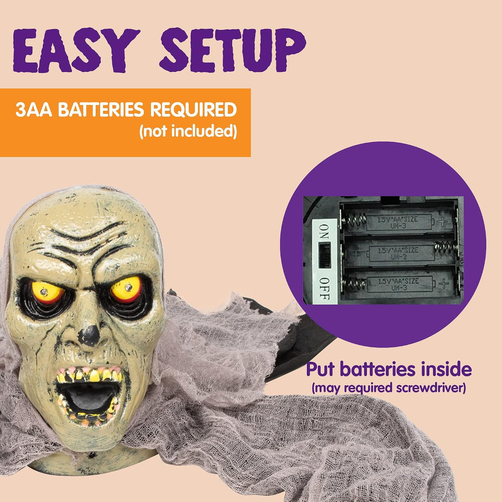JOYIN Zombie Halloween Decoration Outdoor Groundbreaker Scary Halloween Grave...