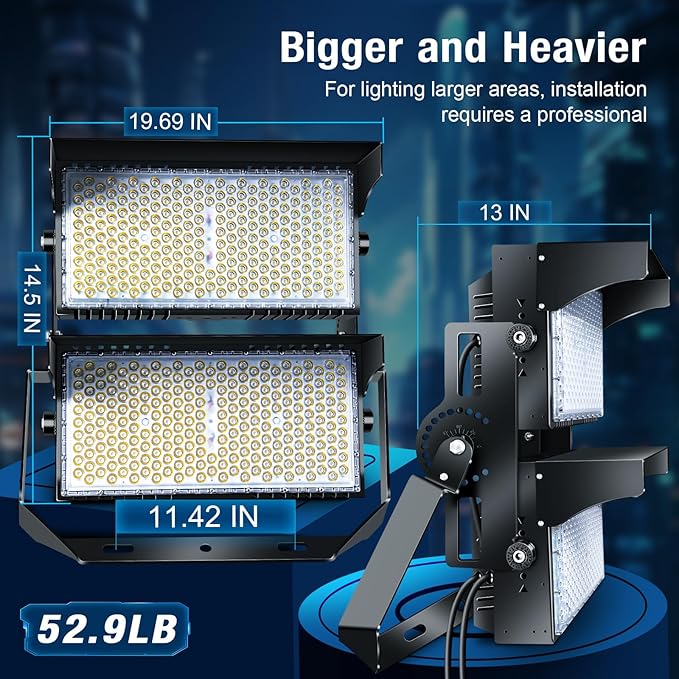 900W Led Stadium Lights, IP66 High Power Outdoor Sport Court Arena Light