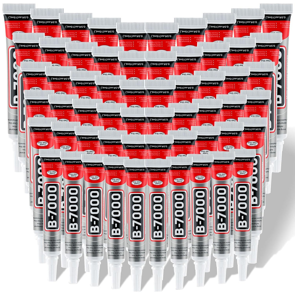 60 Tube B-7000 Glue 15Ml/0.5 fl oz- Strong Transparent Rhinestone Glue with P...