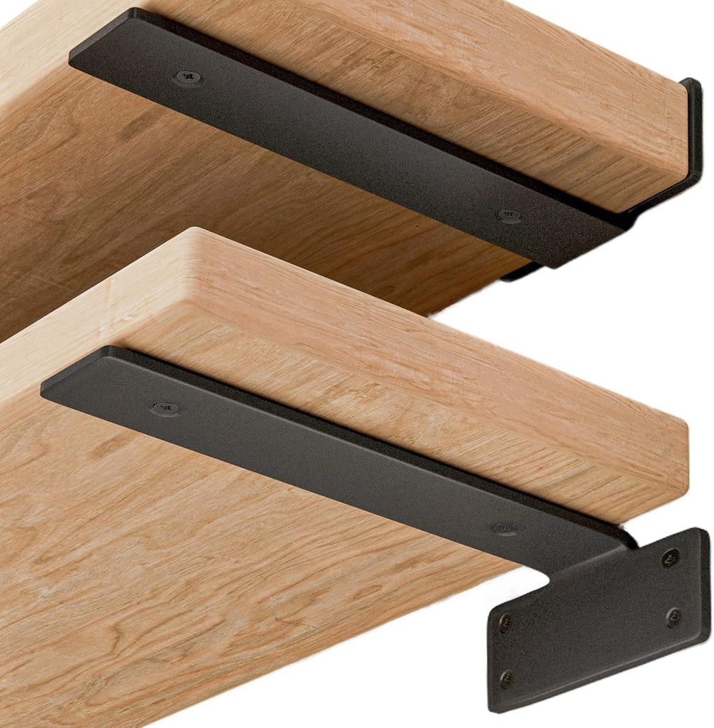 Shelf Brackets Floating Shlef Brackets 12-Inch 6-Packs, 1/5-Inch Thick Heavy ...
