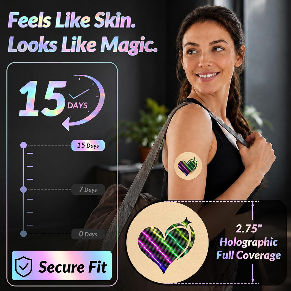 20 Pack/10 Tattoo Designs, Amolyfe Dexcom G7 & Stelo Overpatches Waterproof