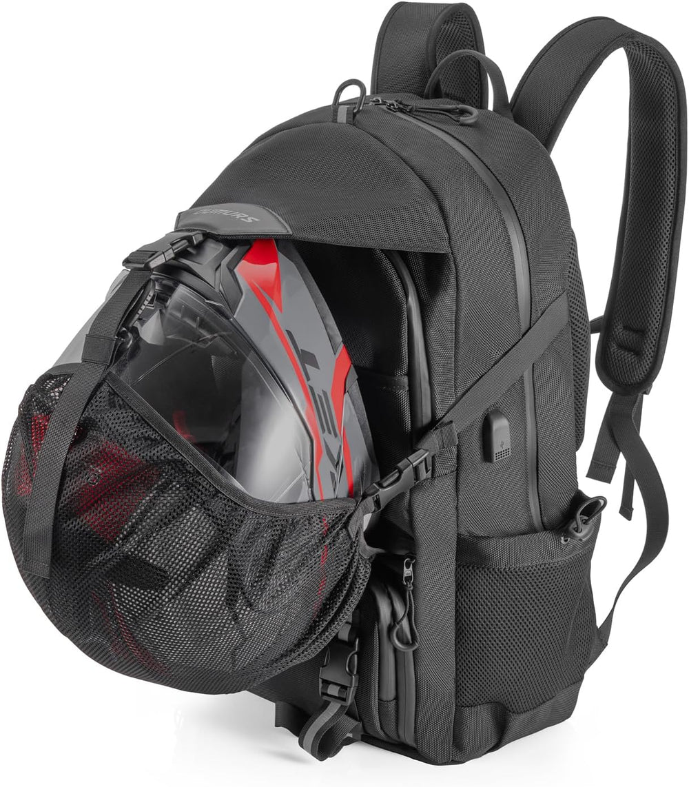Oumurs 50L Motorcycle Helmet Backpack, Helmet Bag, Black