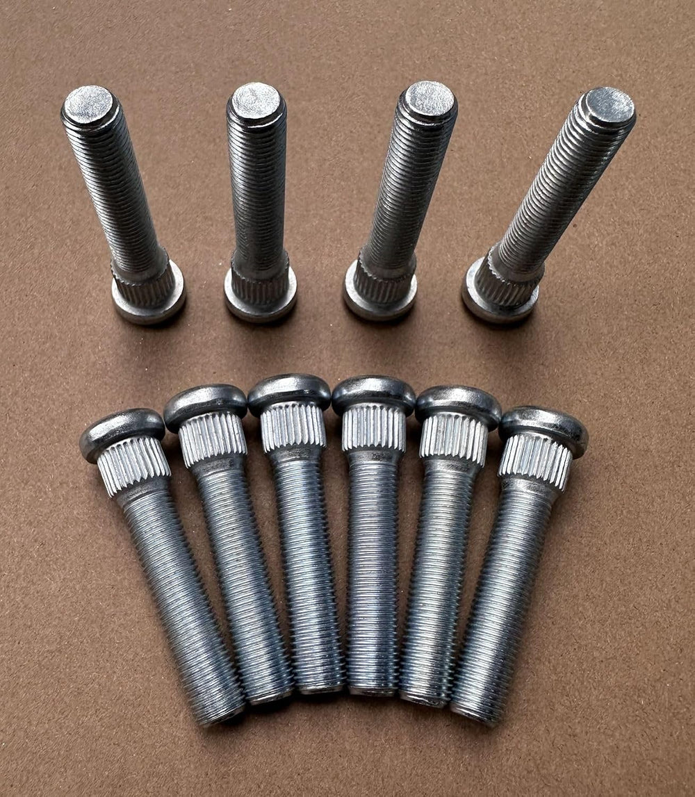 10PCS 1" Extender Longer 7/16-20 Serrated Wheel Studs 0.56 in. Knurl 2.3...