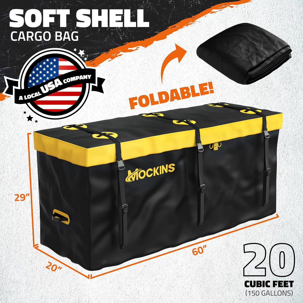 Mockins 20 CuFt Waterproof Cargo Bag for Hitch Carrier All-Weather 500D PVC |...