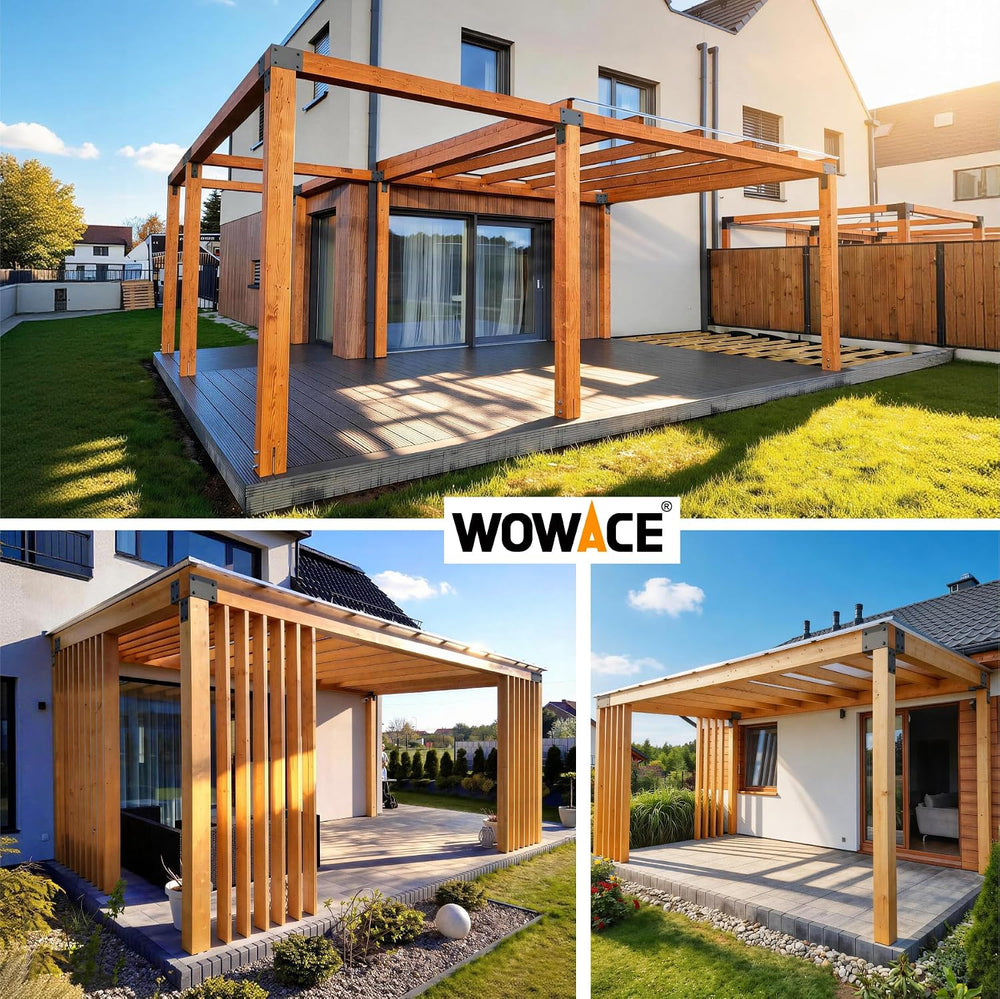 2 Pack 4x6 (Actual 3.5"x5.5") Heavy Duty Stainless Steel Pergola Br...