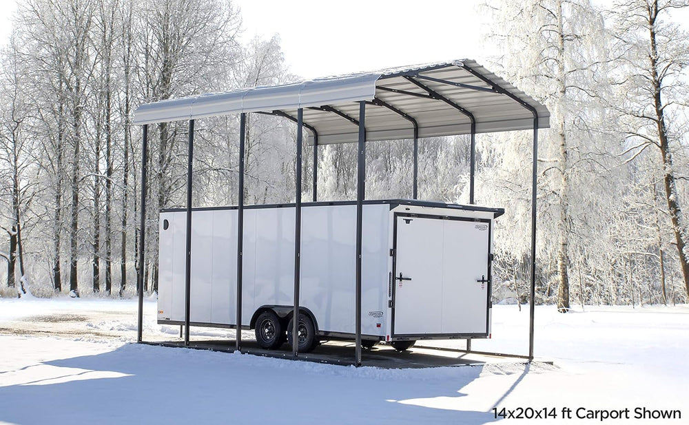 Arrow Carports Galvanized Steel Carport, RV Metal Carport Kit, 14' x 42