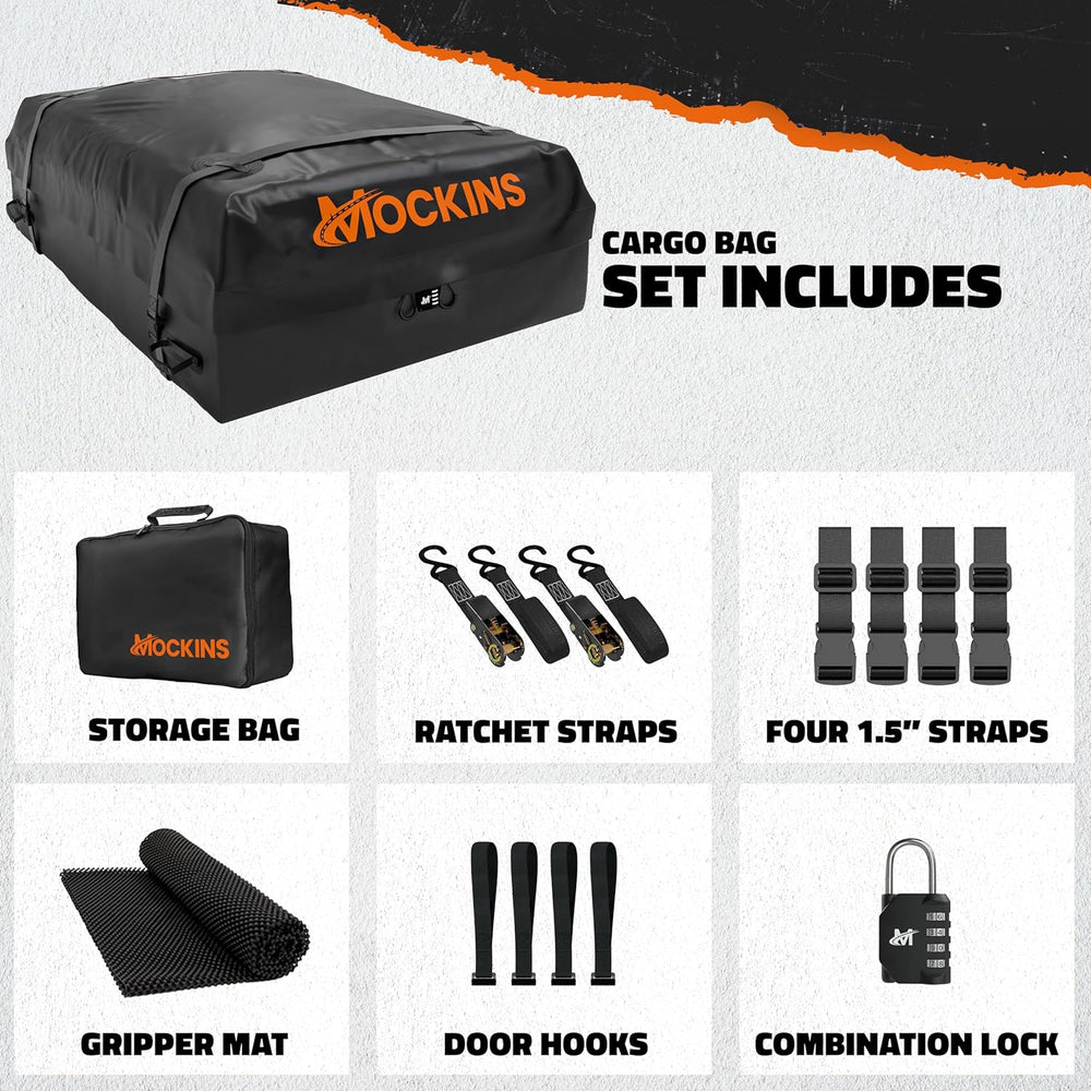 Mockins 25 CuFt Waterproof Rooftop Cargo Carrier Bag | 60"x43"x17&q...