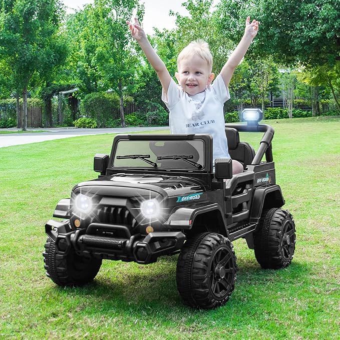 Costzon 12V Kids Ride on Truck Car, Electric Vehicle w/Remote Control, Threaded