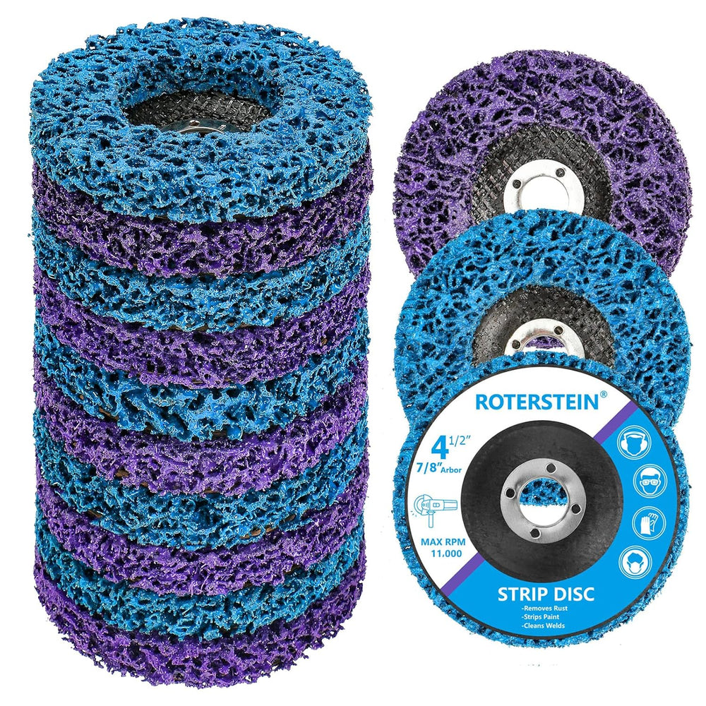 10 Pack Strip Discs Stripping Wheel 4.5 inch for Angle Grinder Clean and Remo...