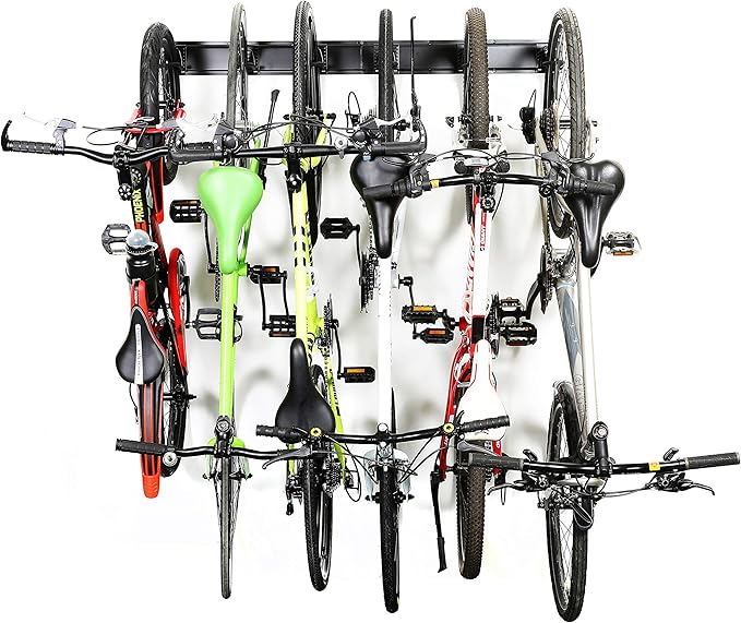 Ultrawall Stainless Steel Bike Storage Rack, 6 Bike Storage Hanger Wall Mount
