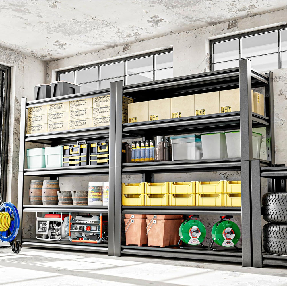 Garage Shelving Unit - 5-Tier Adjustable Metal Storage Shelf - Heavy Duty Ind...