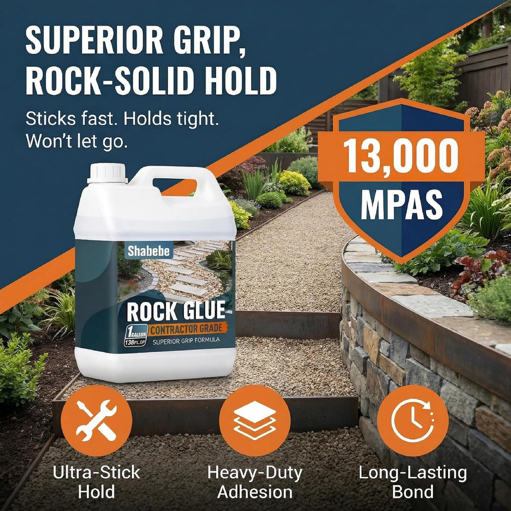 Rock Glue for Landscaping 1 Gallon - Contractor Grade Mulch & Gravel Bind...