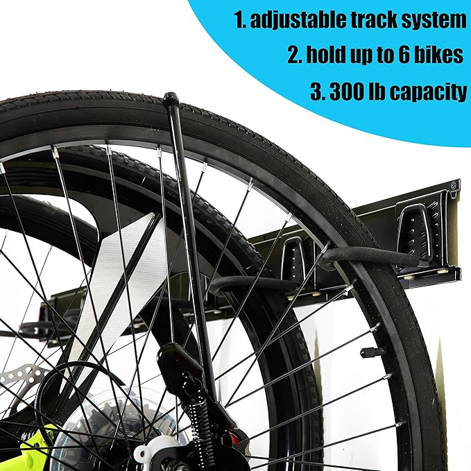 Ultrawall Stainless Steel Bike Storage Rack, 6 Bike Storage Hanger Wall Mount