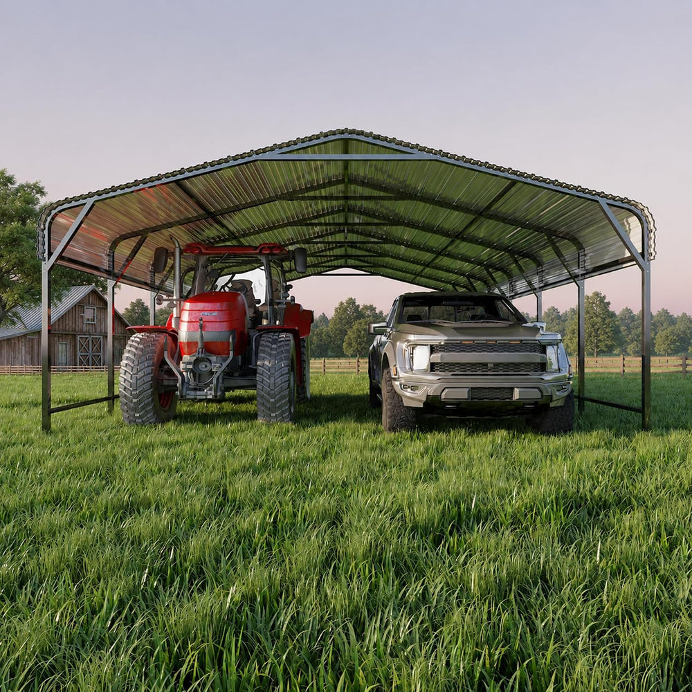 MNLR 20x30 FT Metal Carport Heavy Duty with Galvanized Steel