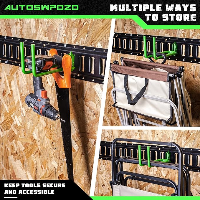 8-Pack E-Track Heavy Duty Shovel/Tool Hanger