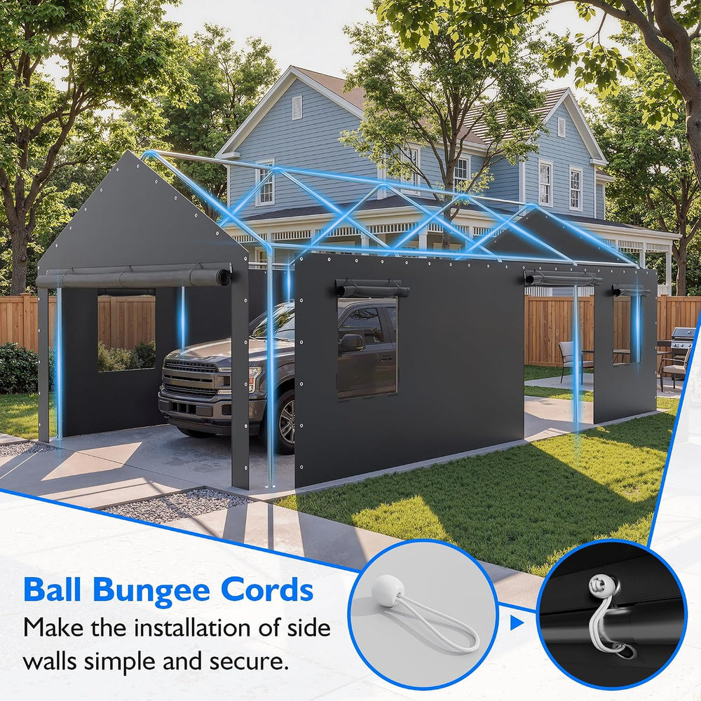 AirWire 13x25 FT Heavy Duty Carport, Portable Car Tent Garage