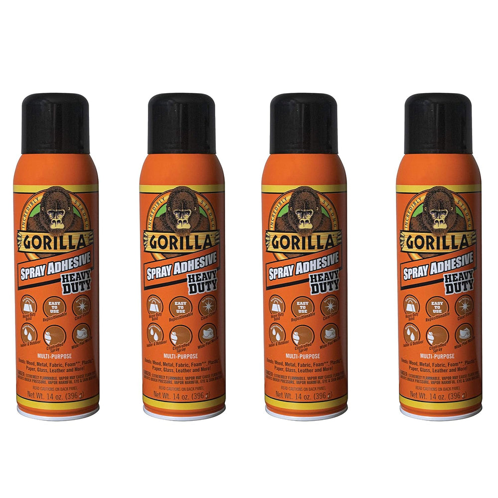 Gorilla Heavy Duty Spray Adhesive, Multipurpose and Repositionable, 14 Ounce,...