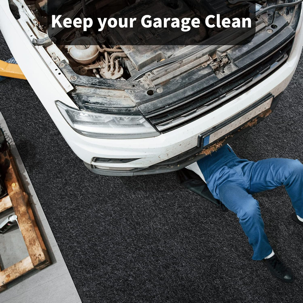 HOMBYS Extra Large Garage Floor Mats for Under Car, Dark Grey Garage Flooring...