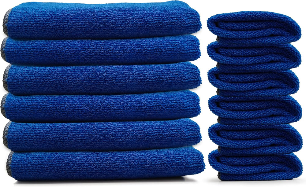 EvaClean Premium Microfiber Cleaning Cloth 16"x16" - Reusable, Wash...