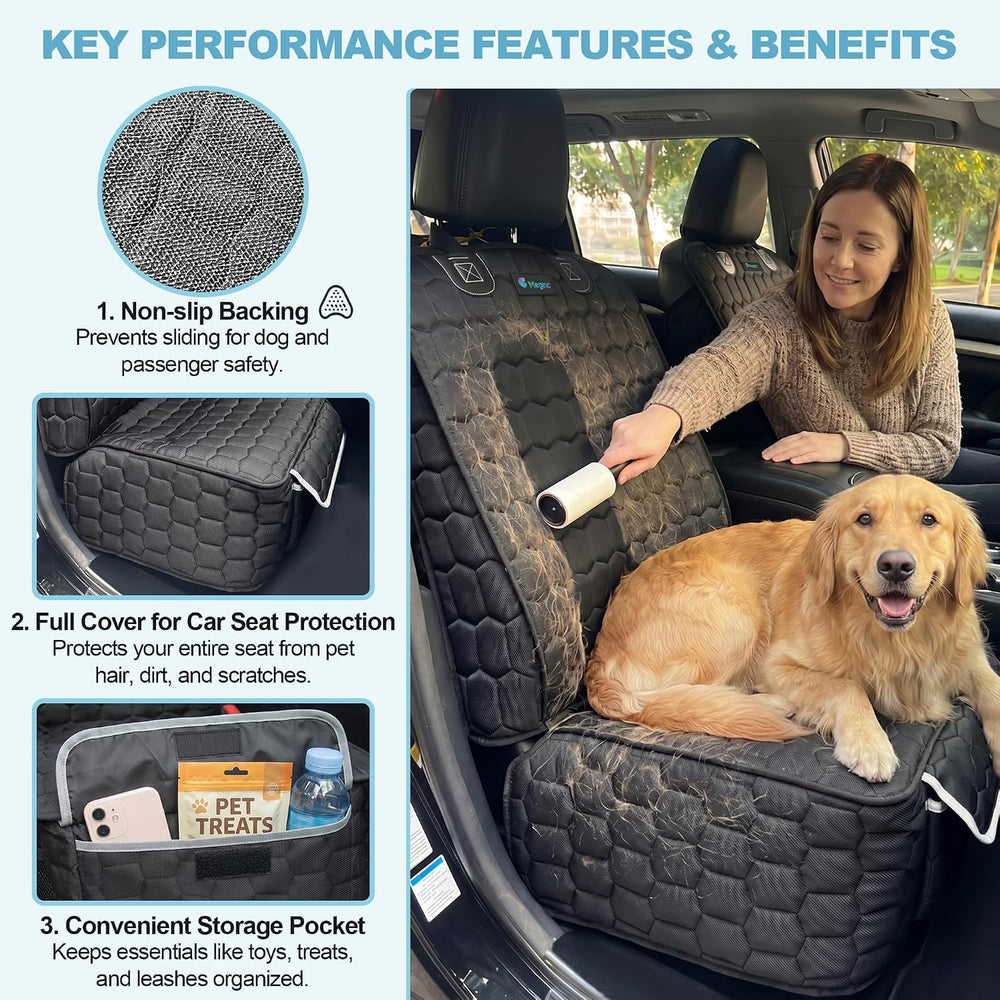 Meginc 2-Pack Front Seat Covers for Dogs, Waterproof Car Seat Protectors