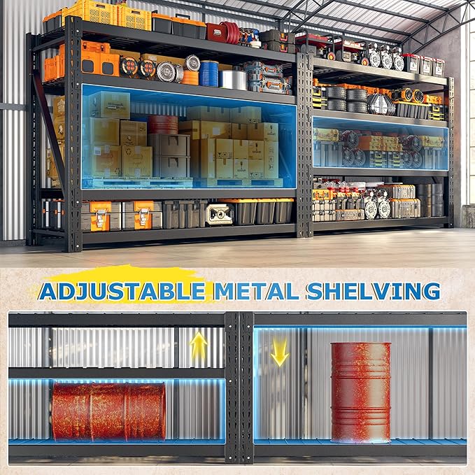 Bepatio 11000LBS Garage Shelving Heavy Duty, Industrial Shelving