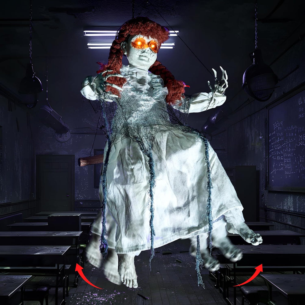 JOYIN Scary Halloween Decorations Outdoor, Halloween Hanging Scary Swing Girl...