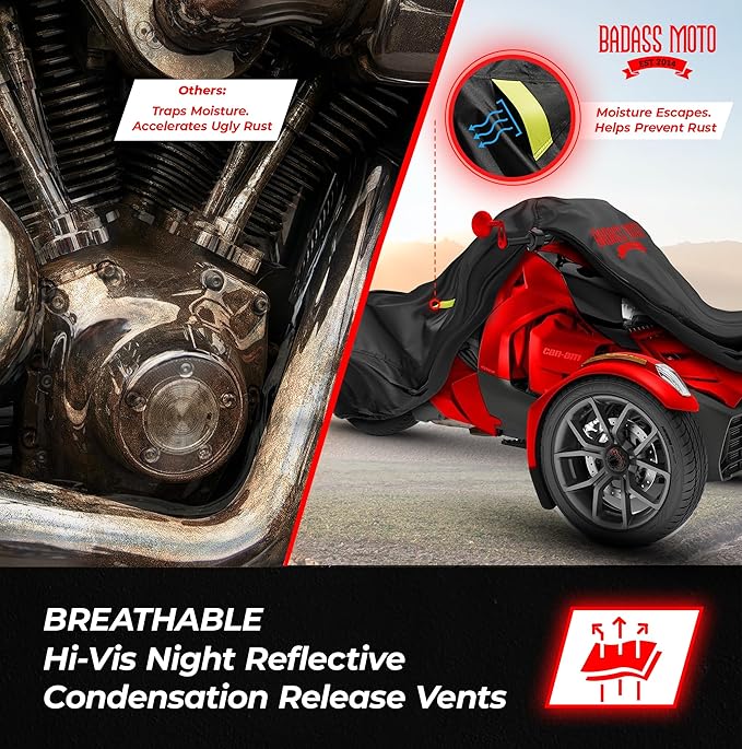 Badass Moto Can Am Ryker Cover Fits 600/900 Rally Sport Trike Three Wheeler.