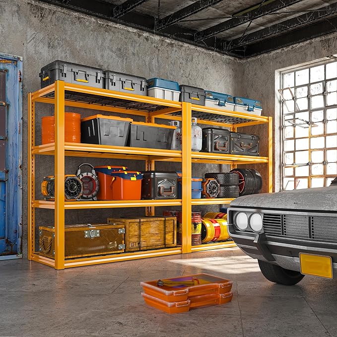 REIBII 40" W Garage Shelving 2240 LBS Storage Shelves Heavy Duty Metal S...