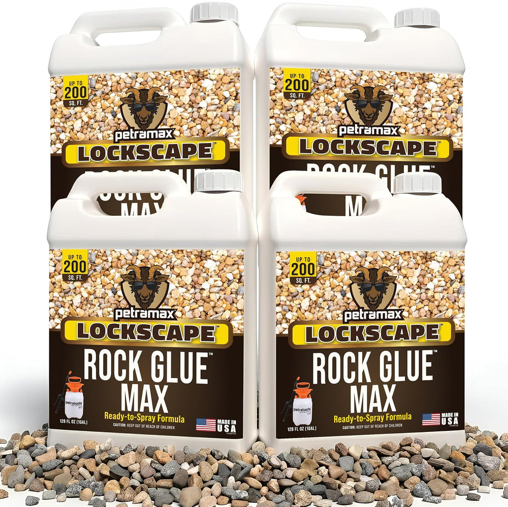PetraMax Lockscape Ready to Use Rock Glue for Landscaping 4 Gallon USA-Made