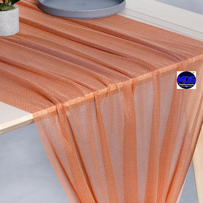 MDS Halloween Chiffon Table Runner - 5 Pack, 29 x 170 Inches, 14ft Each - She...