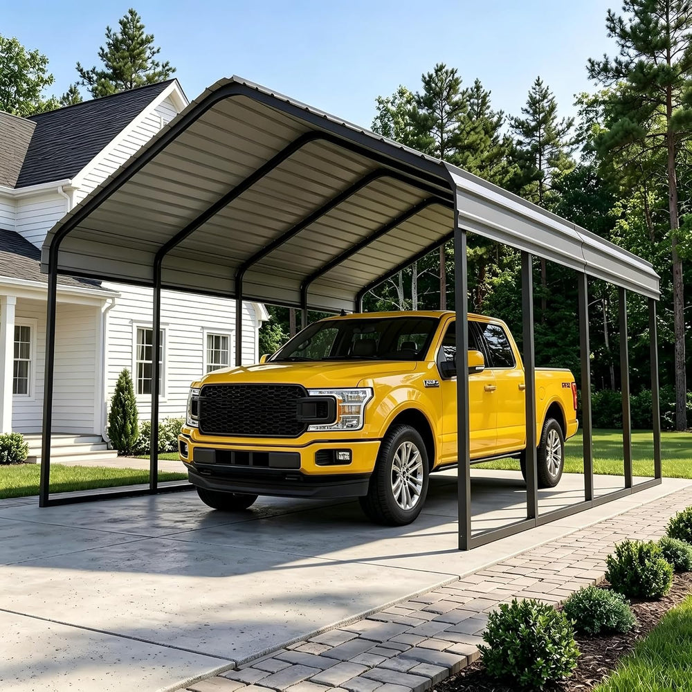 10x20FT Heavy Duty Metal Carport Kit for 1-2 Cars