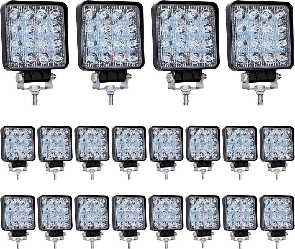 San Young LED Work Lights for Truck, Round Led Light Pods 42W 4 Inch Spot Flo...