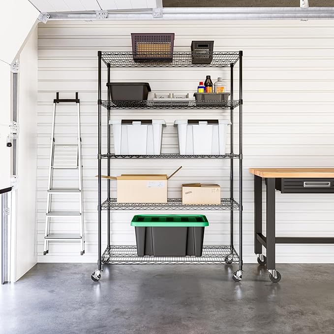 Seville Classics UltraDurable Heavy Duty NSF Solid Steel Wire Rack Storage Unit