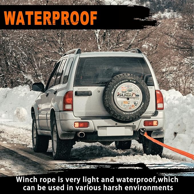 METOWARE Kinetic Recovery Rope 35, 000 LBS Offroad Tow Kit