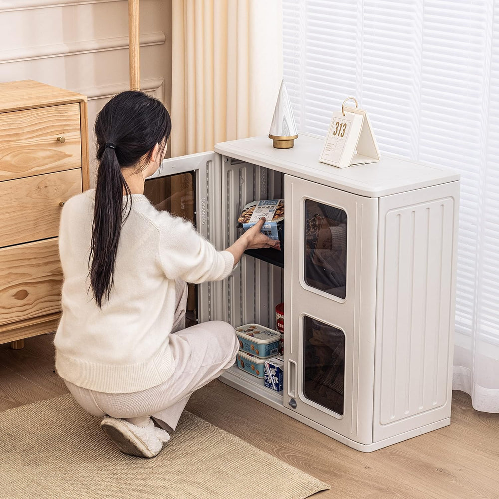 KINYING Outdoor Storage Cabinet Waterproof,Resin Garage and Laundry Room Wall...