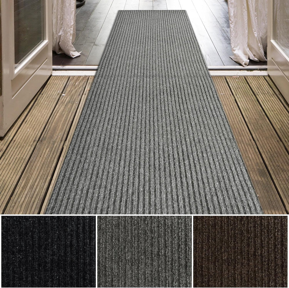 iCustomRug Spartan Weather Warrior Indoor/Outdoor Utility Ribbed Carpet Runner
