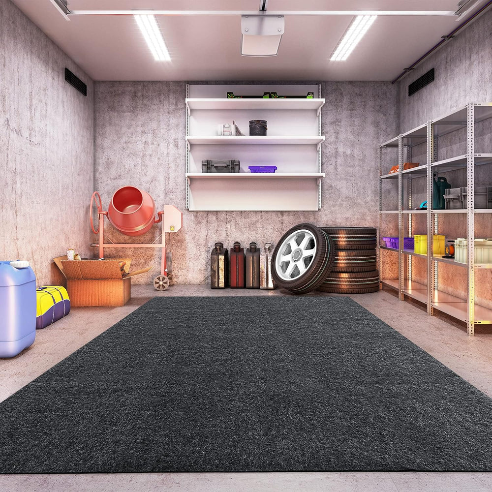 HOMBYS Extra Large Garage Floor Mats for Under Car, Dark Grey Garage Flooring...