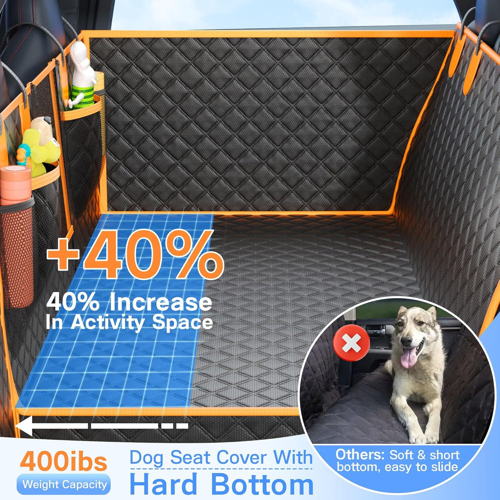 Twesync Dog Seat Cover for Back Seat, Hard Bottom Back Seat Extender, 100% Wa...