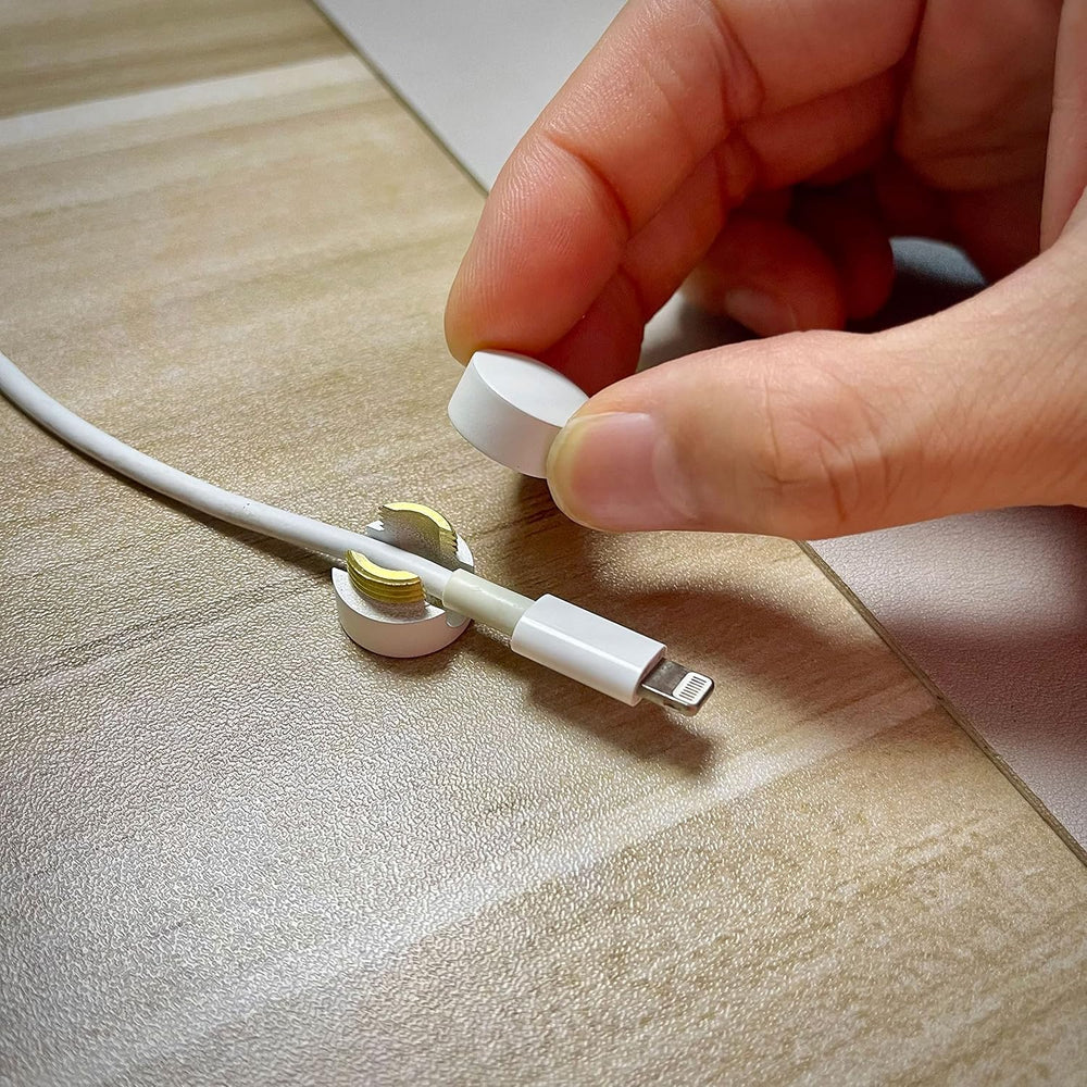 BRIGHTTIA Cable Clips - Premium Brass Cord Management for Home, Office & ...