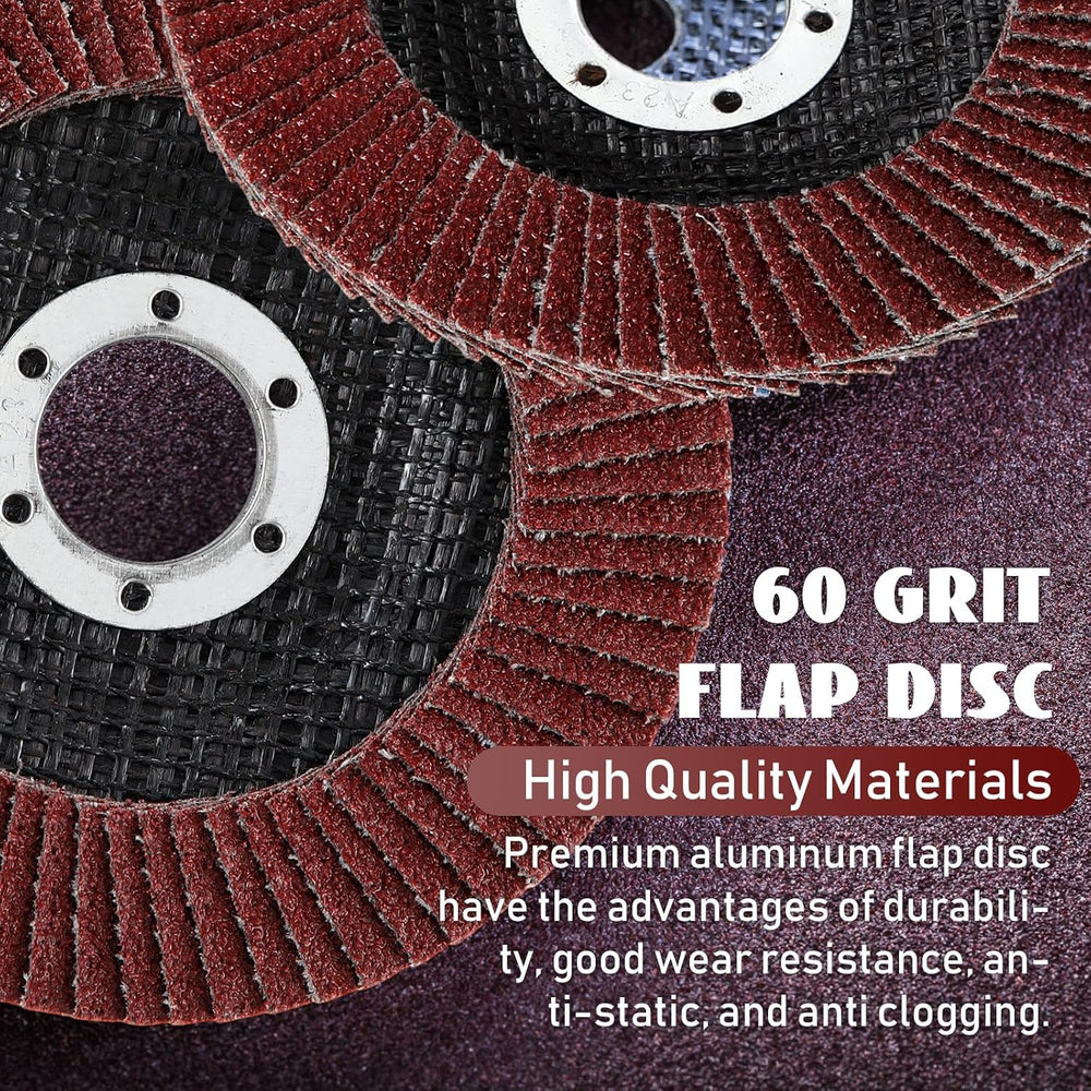 Landhoow 80 Pack Flap Discs 4 1/2 Inch for Angle Grinder 4.5 x 7/8 Inch Alumi...