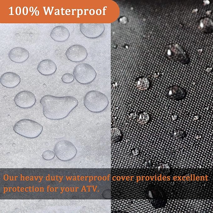 ATV Cover All Weather Outdoor Protection, Heavy Duty 420D Waterproof Oxford
