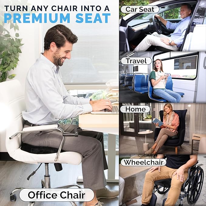 ComfiLife Premium Gel & Memory Foam Seat Cushion – Doctor Recommended Office