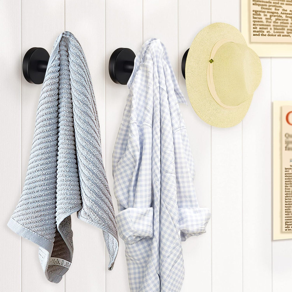 Bathroom Robe Towel Hooks Coat Matte Black Wall Hook Stainless Steel Heavy Du...