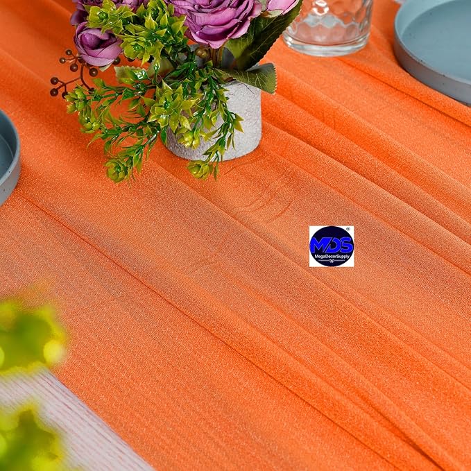MDS Halloween Chiffon Table Runner - 5 Pack, 29 x 170 Inches, 14ft Each - She...