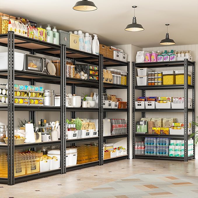 REIBII 2020LBS Storage Shelves 5 Tier Garage Shelving Heavy Duty, Adjustable
