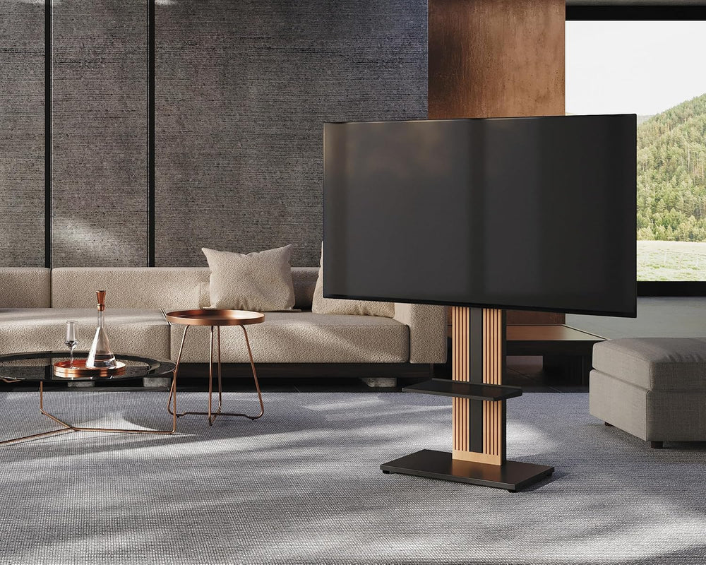 FITUEYES Storage Shelf Designed for Zen/Cantor Series Floor TV Stand, Black