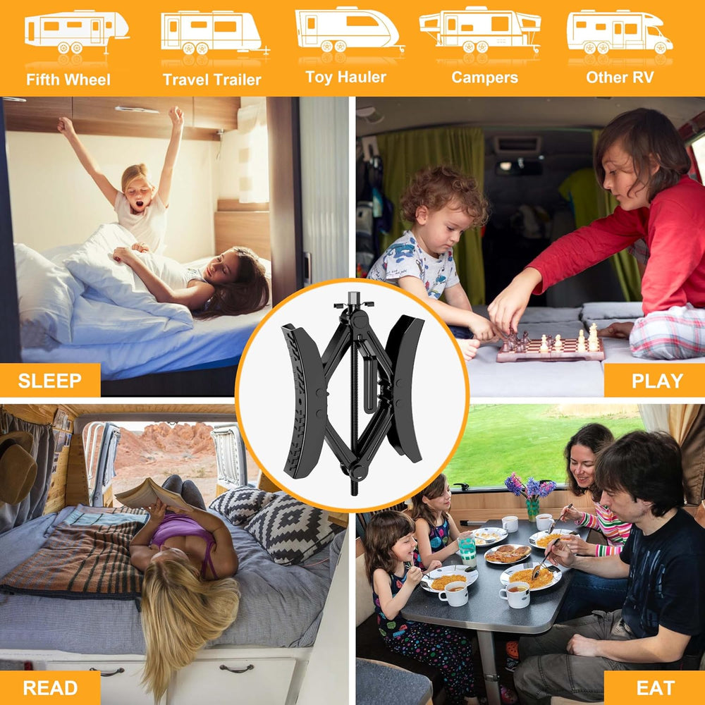 Camper Wheel Chock Stabilizer 2 Sets, Heavy Duty X-Shaped Stabilizer